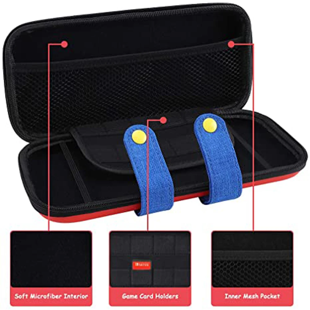 Чехол для путешествий совместимый с системой Nintendo Switch защитный жесткий чехол
