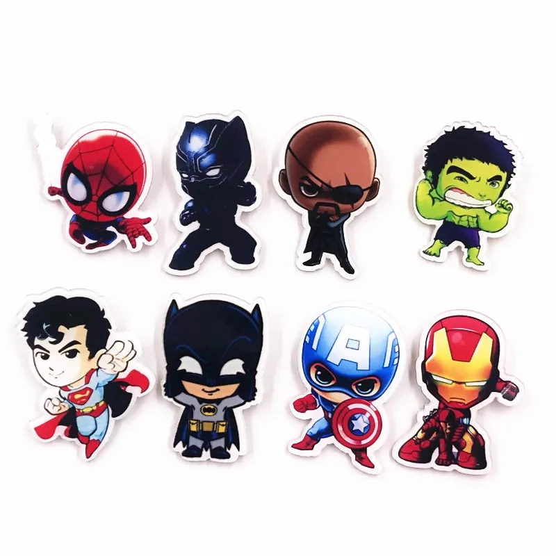 1 шт. акриловые значки Marvel брошь Мститель булавки Железный человек Капитан