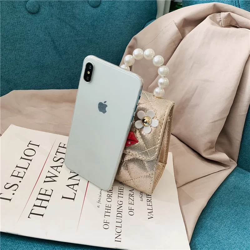 Модная трендовая сумка новинка Сумка с милым жемчугом миниатюрная для малышей