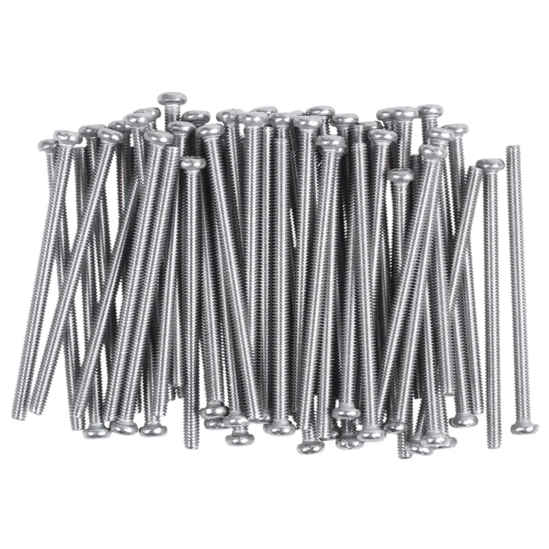 

M2.5 x 40mm 304 Stainless Steel Phillips Round Head Screws Bolt 60pcs