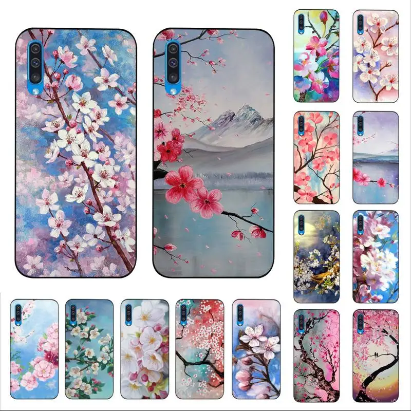 

MaiYaCa Cherry Blossom Flower Phone Case for Samsung A51 01 50 71 21S 70 10 31 40 30 20E 11 A7 2018