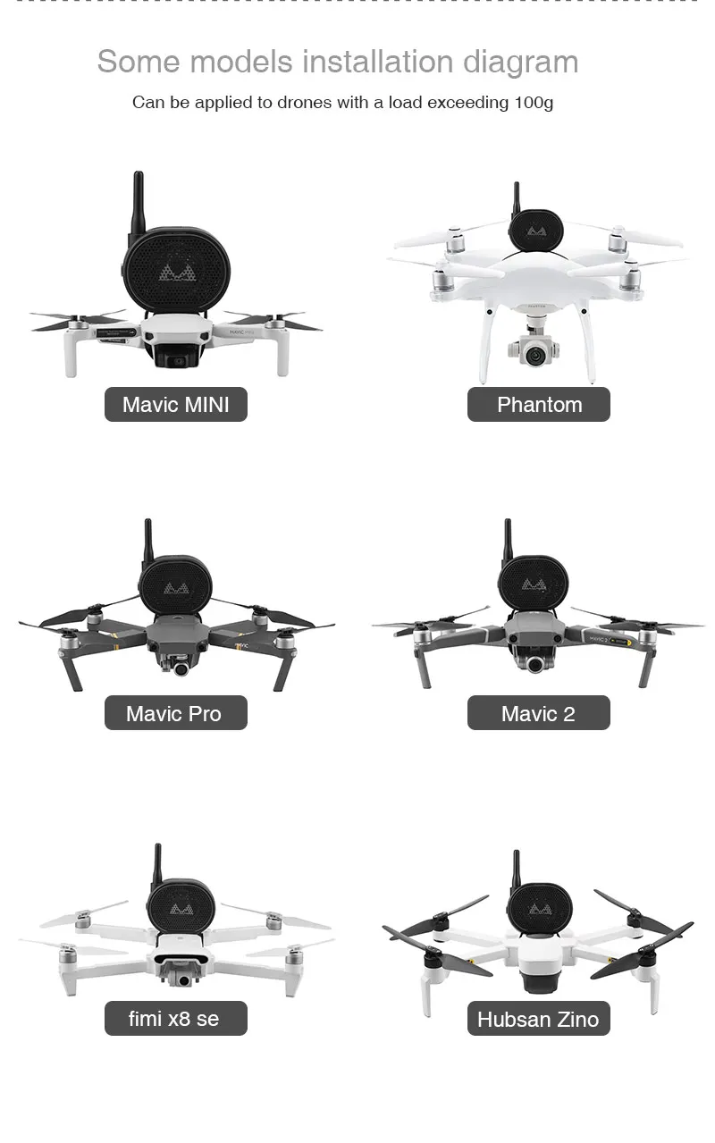Динамик Мегафон для камеры дрона воздушная трансляция Mavic Mini Pro 2 pro zoom FIMI Phantom 3 4