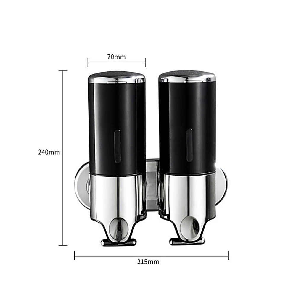 

Bathroom Double-Bottle Liquid Soap Container Hand Sanitizer Soap Dispenser Stainless Steel Hand Washing Liquid Body Wash Bottle