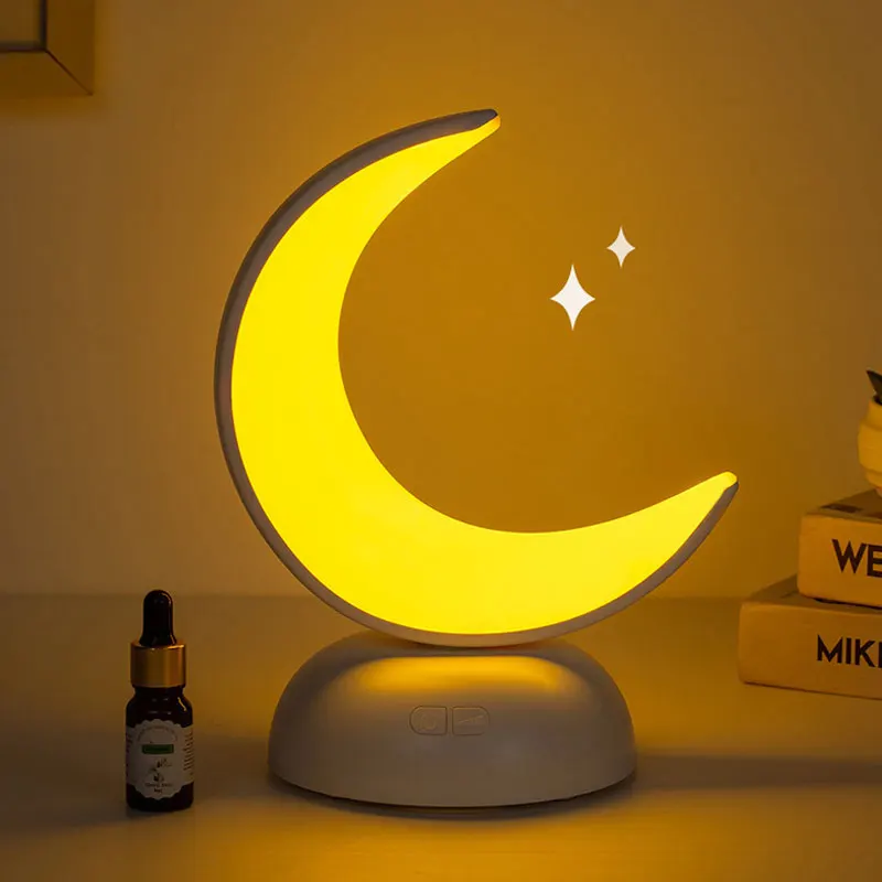 

Креативный светильник в форме Луны, украшение для спальни, светильник функциональный ночсветильник с плавным затемнением, настольные украшения