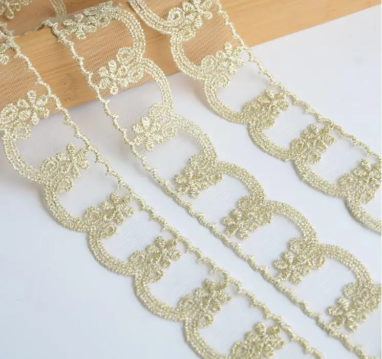 Свадебное платье с цветочной вышивкой кружевной отделкой 3 м|ivory lace trim|lace trimembroidery |