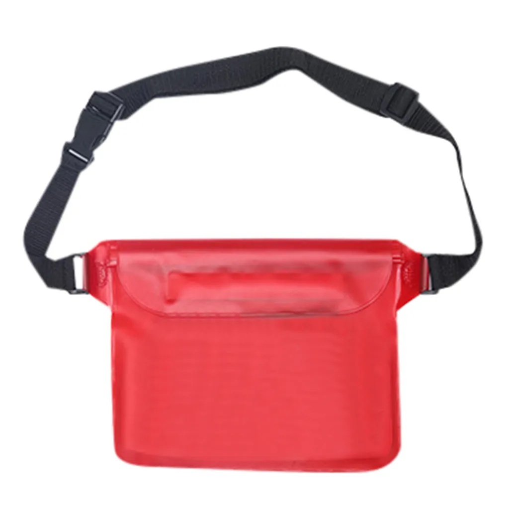 

2020 Fashion Adjustable Waterproof Waist Bag Underwater Dry Case Cover for iPhone Cell PVC Transparent Rafting Swimming Bags