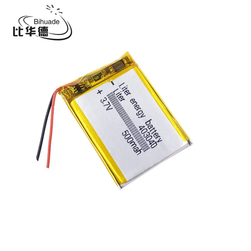3 7 В литий полимерный аккумулятор 043040 403040 500 мАч MP3 MP4 GPS Bluetooth 4*30*40 мм литиевая