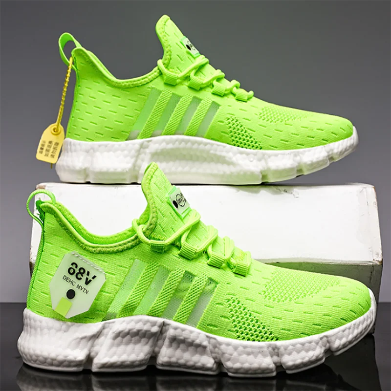 

Hot Sale New Ultralight Soft Men's Casual Shoes Summer Sneakers Men Mesh Breathable Tenis Masculino Adulto Green White