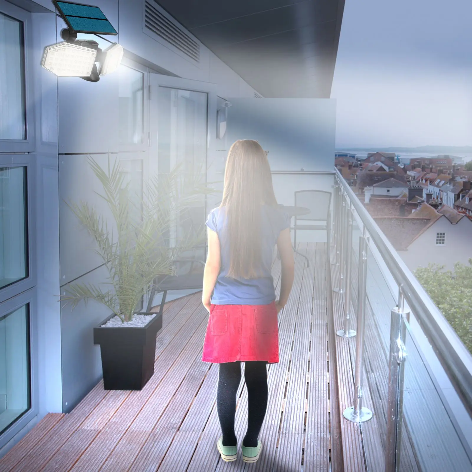 

1pc Durable Energy-saving Outdoor Sensor Light Solar Light For Yard Street Garden