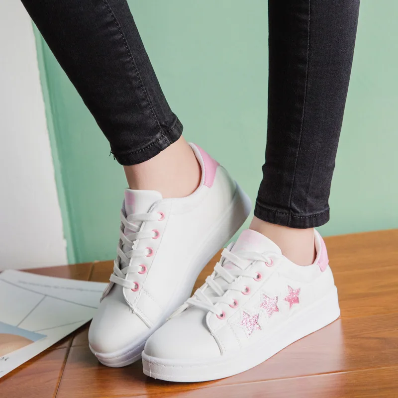 2019 Spring Women Shoes Summer White Casual Breathable Flats Fashion Sneakers Vulcanization | Обувь