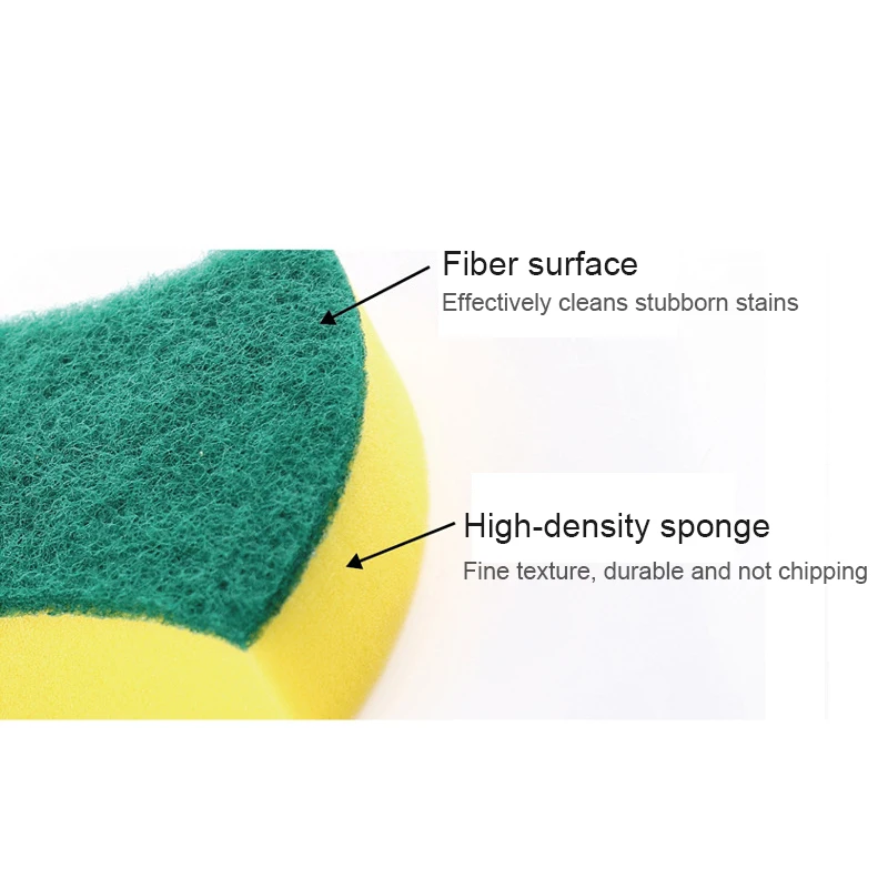 5Pcs high density sponge kitchen cleaning tool double strong decontamination washing pot dishwashing towel rag s | Дом и сад