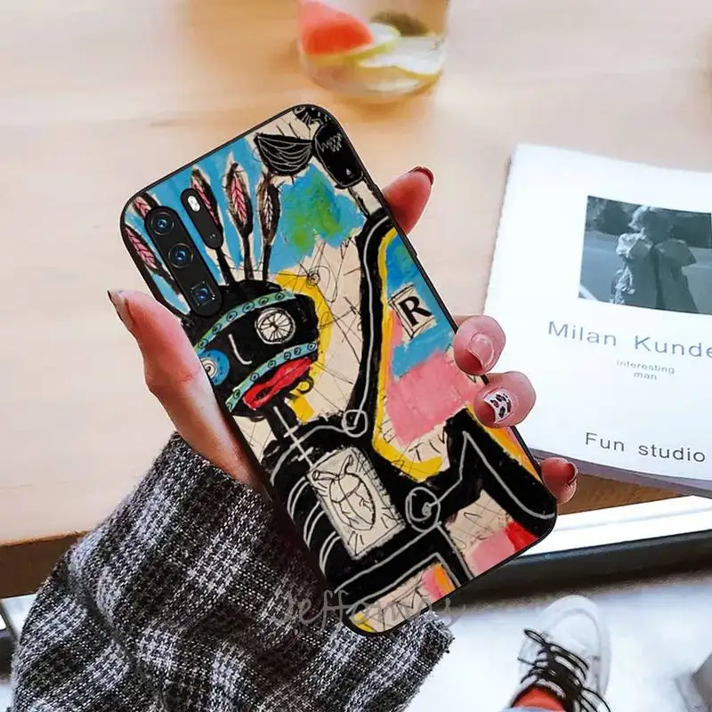 

Jean Michel Basquiat Art Graffiti Phone Case For Huawei honor Mate P 9 10 20 30 40 Pro 10i 7 8 a x Lite nova 5t