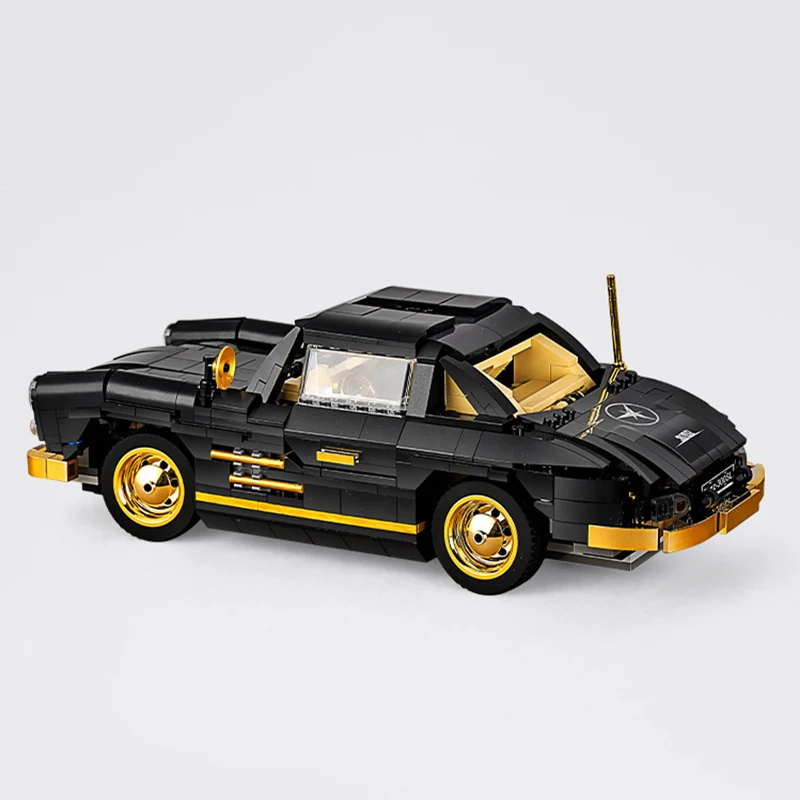

Static version 10005 gull wing door 300SL sports car creative technology mechanical assembly building block toy model