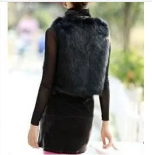 2020 женский зимний короткий жилет manteau fourrure femme из искусственного меха кролика