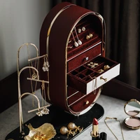 nordic metal gold jewelry storage box organizer for girl luxury multi layer desktop storage box jewelry drawer case gift ideas