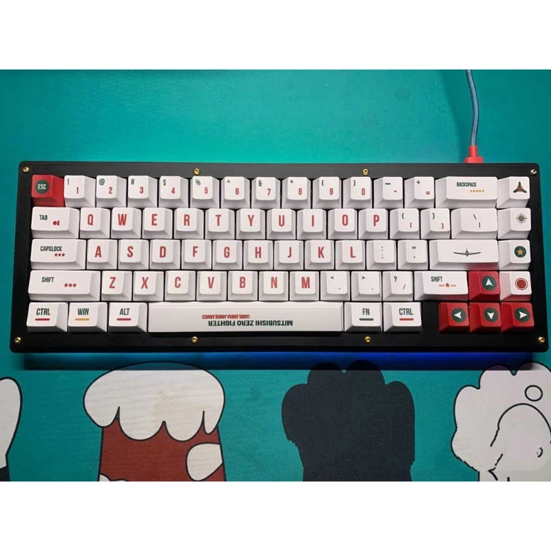 

123 Keys/set Cherry Profile Aircraft Theme Keycap For Mechanical Keyboard PBT Dye Sublimation Key Caps English Japanese