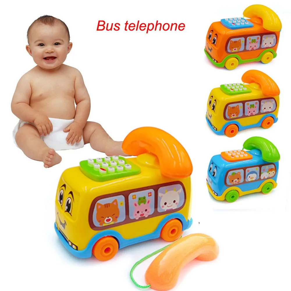 

Игрушка-имитация телефона, детские игрушки, музыкальный мультяшный автобус, обучающая развивающая детская игрушка, подарок, Игрушки для ра...