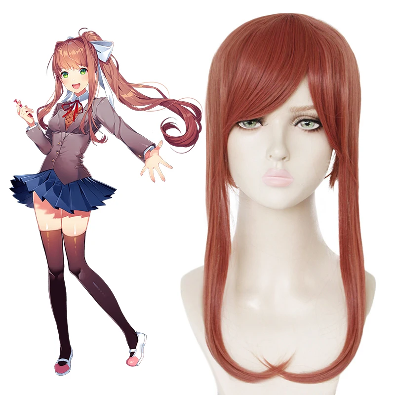 Игра Doki Literature Club Monika Sayori Yuri Natsuki косплей костюм Kawaii школьная форма женский синяя