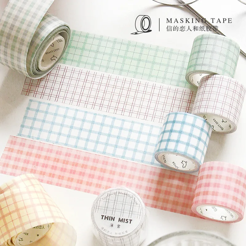 

3M Pure Color Grid Washi Tape Set Masking Tape Journaling Supplies Washy Tape Organizer Washitape Stationery Sticker Scrapbook