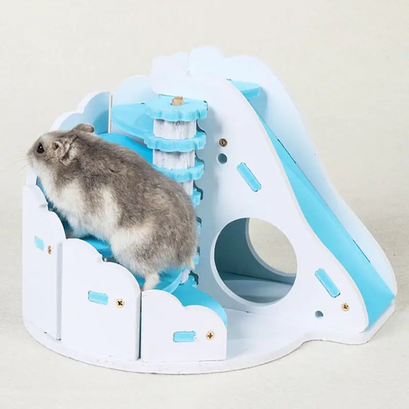 Домик для укрытия маленького хомяка домашних животных лестница игрушка игр