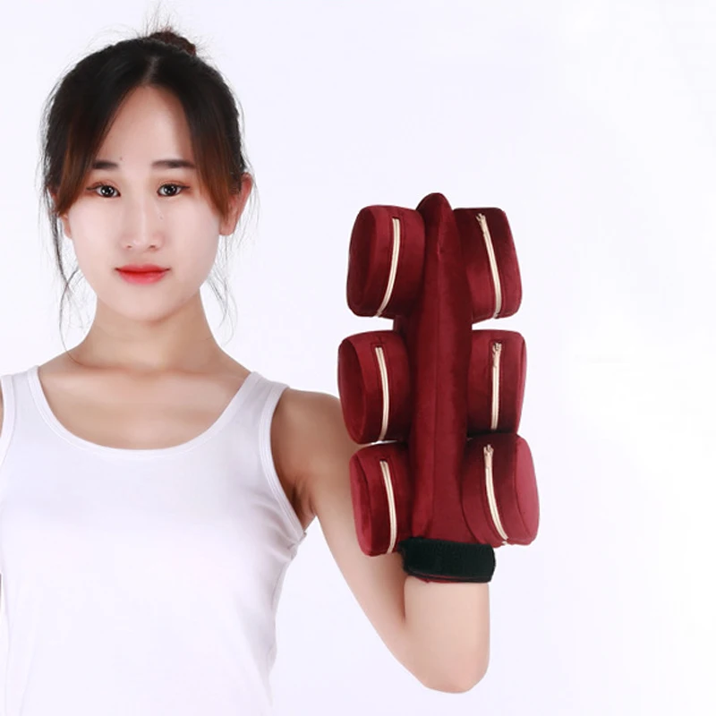 

Smokeless Moxibustion Box Red Velvet Bag Cover Moxa Stick Acupuncture Roller Holder Neck Waist Body Acupoint Massage Therapy
