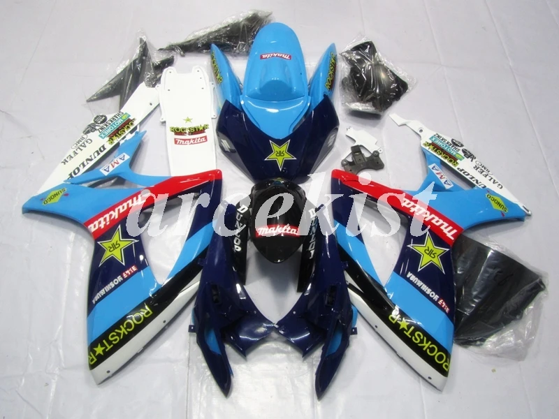 

Новый ABS Полный обтекатели комплект подходит для SUZUKI GSX-R600 GSX-R750 06 07 R600 R750 K6 GSXR 600 750 2006 2007 тела комплект Комплект синего цвета