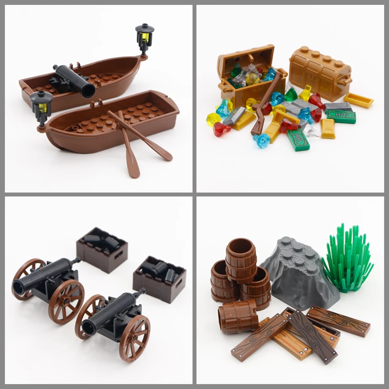 Городские блоки Пираты Карибского моря фигурки аксессуары кубики MOC Cannon Коробка