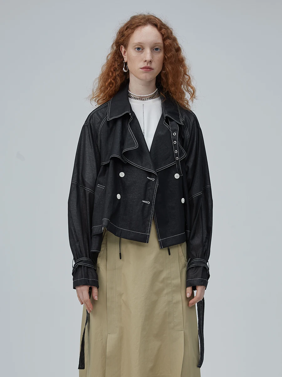

2020SS NEW COLLECTION oversized short trench coat women
