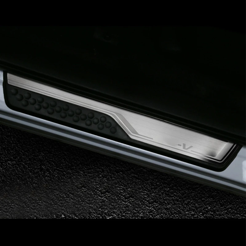 4 шт. защитные накладки на дверной порог для Honda CRV 2017 2018 2019|Хромирование| |