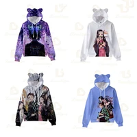 5 14 years 2021 childrens new clothes cat ears boys sweatshirt winter clothes hoodie anime kids costume