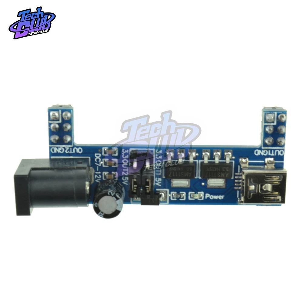 Макетная плата MB102 модуль питания постоянного тока 3 В 5 для безsolderless Mini USB блок