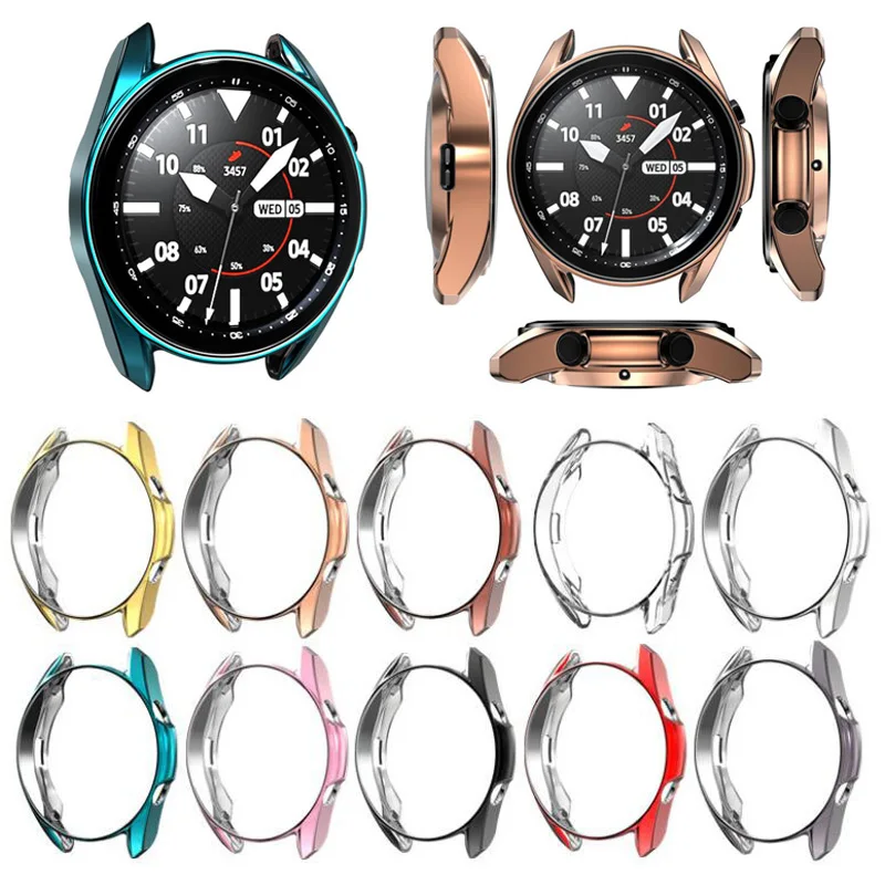 Мягкий защитный чехол из ТПУ для экрана с рамкой полным краем Samsung Watch 3 Galaxy 41 мм/45