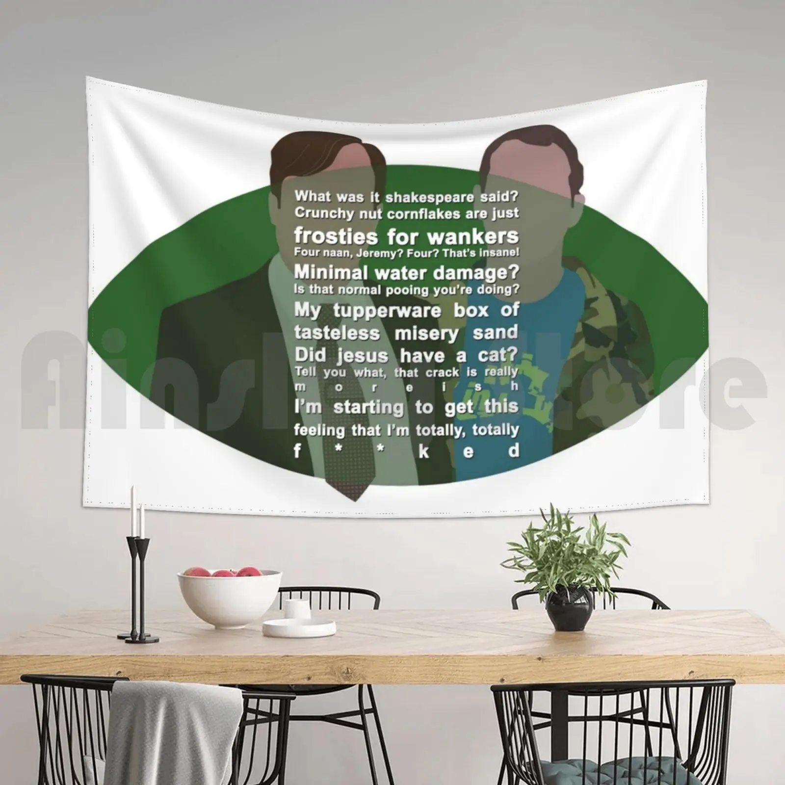 Peeperos персонализированный гобелен экшн-шоу ТВ цитаты Марк Джез Джеми зеленый