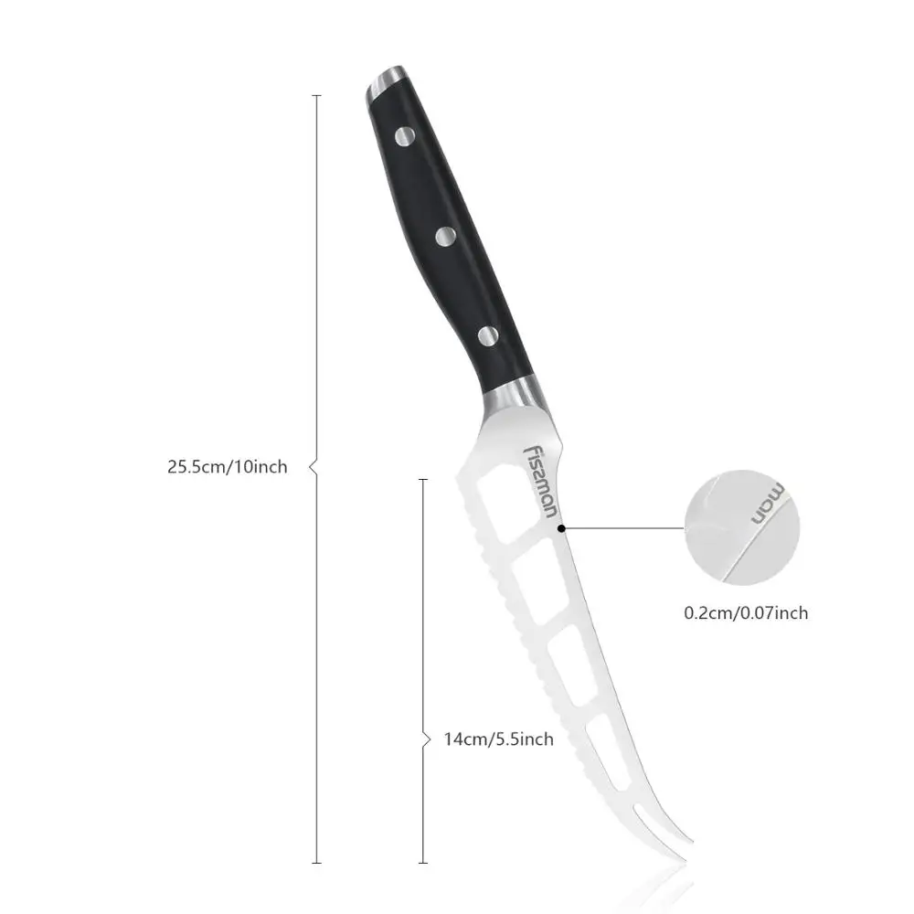 FISSMAN 5 дюймов нож для сыра Demi Chef серии немецкие Стальные Кухонные ножи