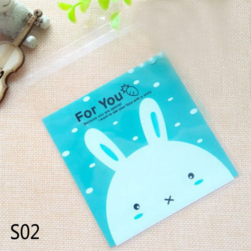 50/100 шт 7*7 см и милые носки с рисунками зверей из мультфильмов, Пластик Подарочный пакет для печенья на день рождения или свадьбу; яркие выпечки посылка из полиуретана с открытыми порами самоклеющиеся вечерние свадебные сувениры - Цвет: S02