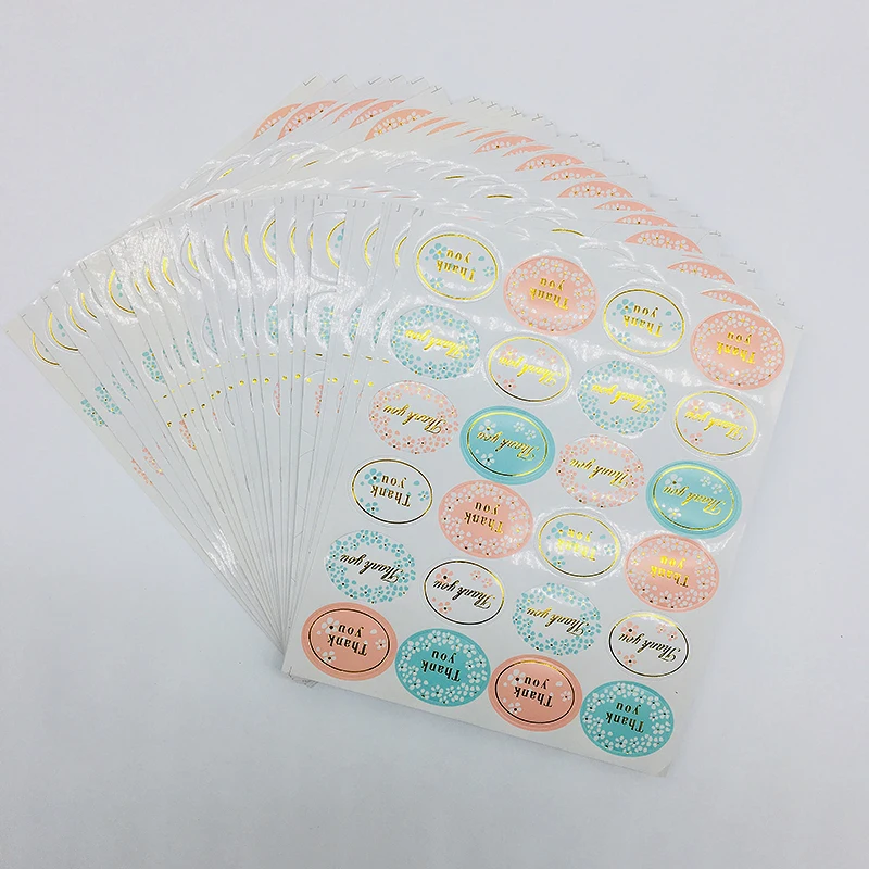 48 шт. блестящие цветные наклейки спасибо уплотнения для конверта конфетных