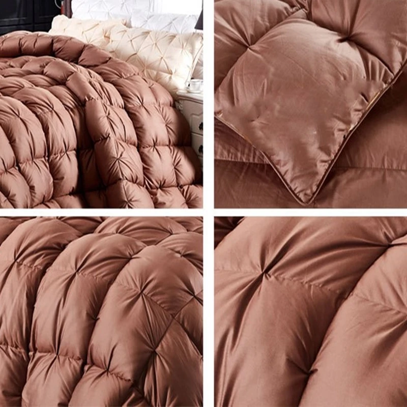 

Duvet 95 White Goose Down Winter Quilt Thicken Keep Warm Bedding Simple and Stylish Goose Down Quilt Core Christmas Hot Sale