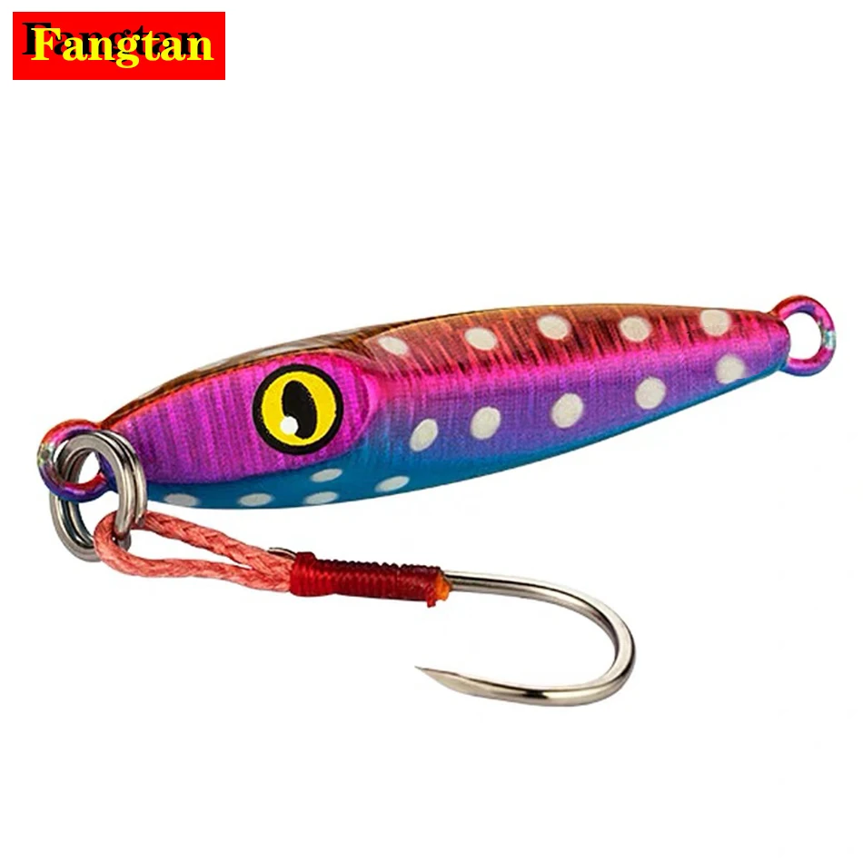 Металлический медленный джиг 30 г Светящиеся воблеры лазер УФ с акулой крюк