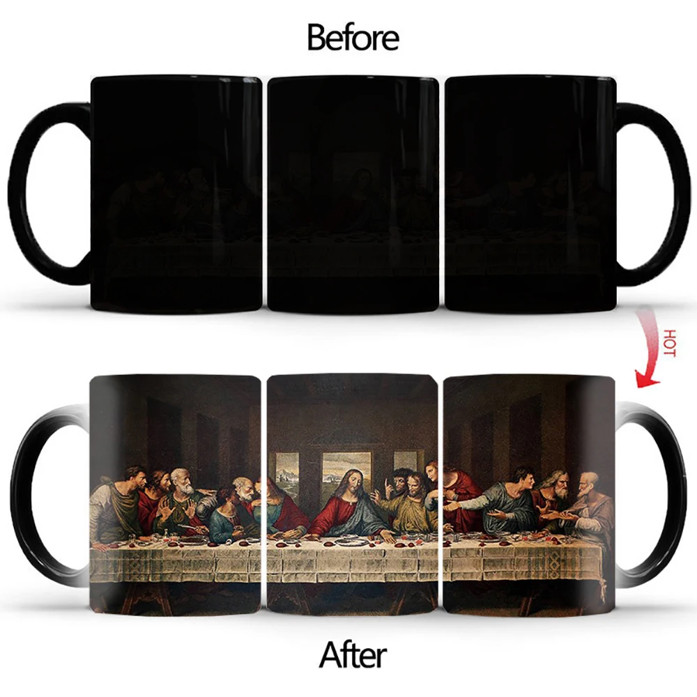 

Креативная Термочувствительная кружка, кружка для кофе, волшебные реактивные керамические чашки, чашка для чая, Офисная посуда для напитко...