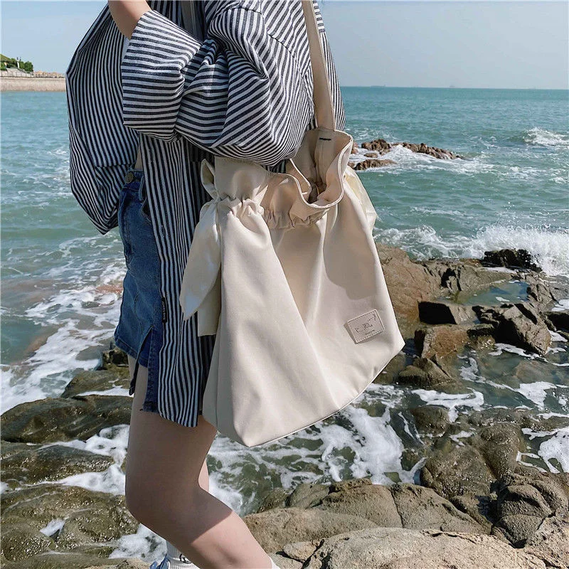 Водонепроницаемая нейлоновая вместительная сумка на плечо для женщин Пляжная