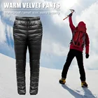 Уличные ветрозащитные штаны на завязках, теплые альпинистские брюки, утепленные походные уличные зимние теплые элементы