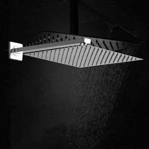 Бесплатная доставка, 16 дюймов, ванная комната, душевая головка из нержавеющей стали для дождя, душевая головка с 35 см душевой ручкой, дождевик