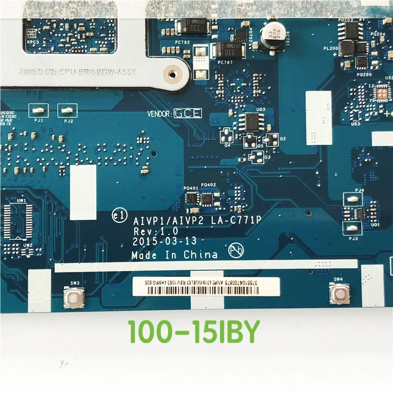 Материнская плата для ноутбука Lenovo 100-15IBY B50-10 материнская AIVP1/AIVP2 LA-C771P об./мин.: 1 0