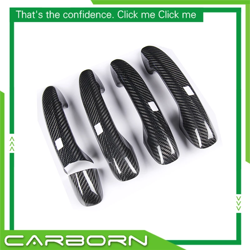 Чехол для дверной ручки из углеродного волокна 4D для Mercedes Benz B C E S GLB GLC GLE CLS EQC Class W205 2016 + LHD/RHD
