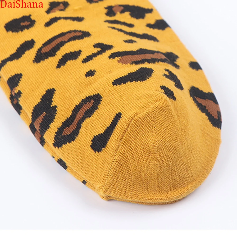 DaiShana Harajuku New Women Socks Leopard Grain Elegant Socks Long Loose Sock Autumn Winter Korea their leisure sock hot selling
