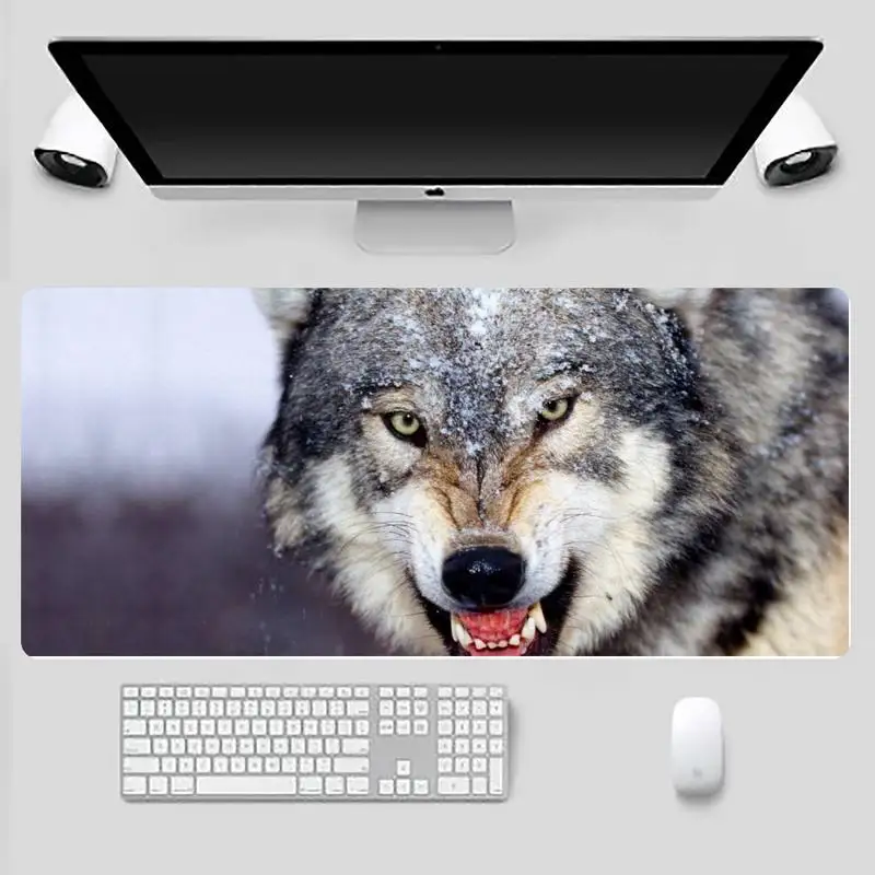 

Wolf Laptop Computer Mousepad X XL XXL Non-slip Cushion Thickness 2mm