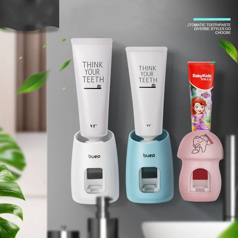 Новый Автоматический Диспенсер зубной пасты держатель для щетки настенный