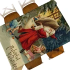 Рождественская картина маслом, Санта-Клаус, ангел, девушка, персонаж, водонепроницаемая скатерть, кофейный столик, декоративная Обложка