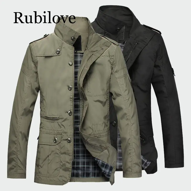 

Rubilove модные тонкие мужские куртки, Лидер продаж, повседневная одежда, Корейская удобная ветровка, осеннее пальто, необходимое весеннее Мужс...