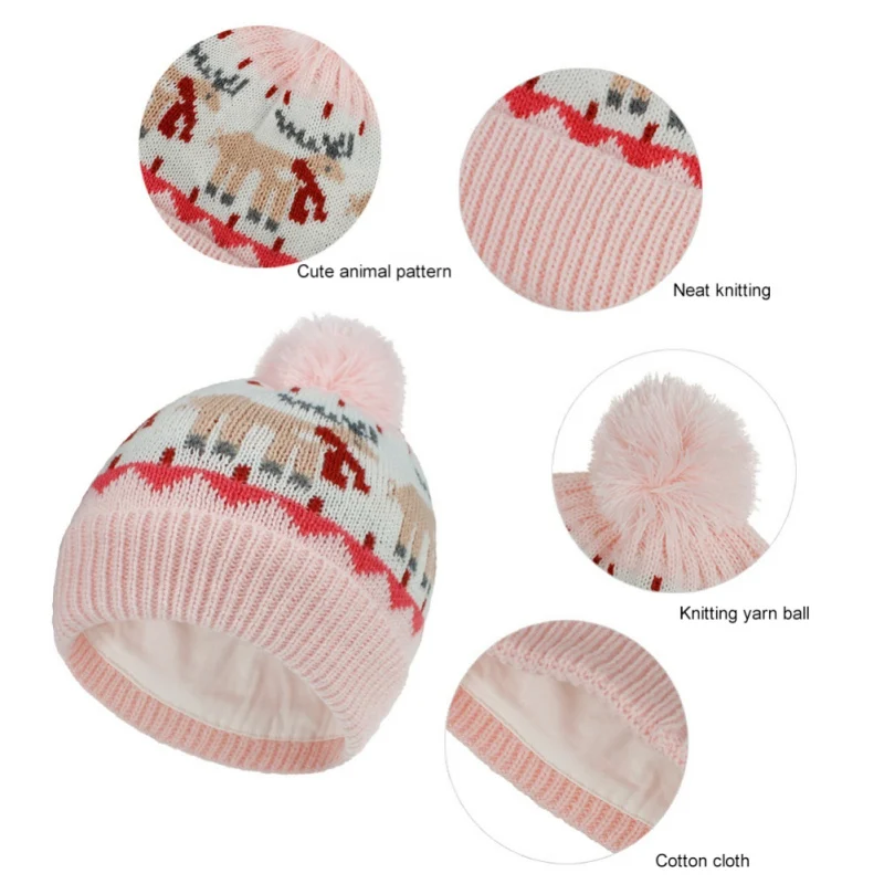 

Winter Kids Boys Girls Warm Scarf Hat Beanie Baby Knit Cap Childrens Christmas Scarf Hat